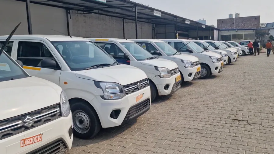 Rows of Everest Fleet cars ready for selection